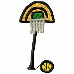 Basketball Embroidery Design 5